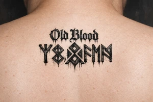 Slavic runes with old blood written tattoo idea