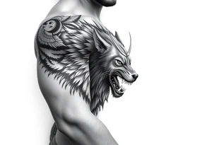 Arm Tattoo.

Hyper realistic Wolf, Samurai tattoo idea