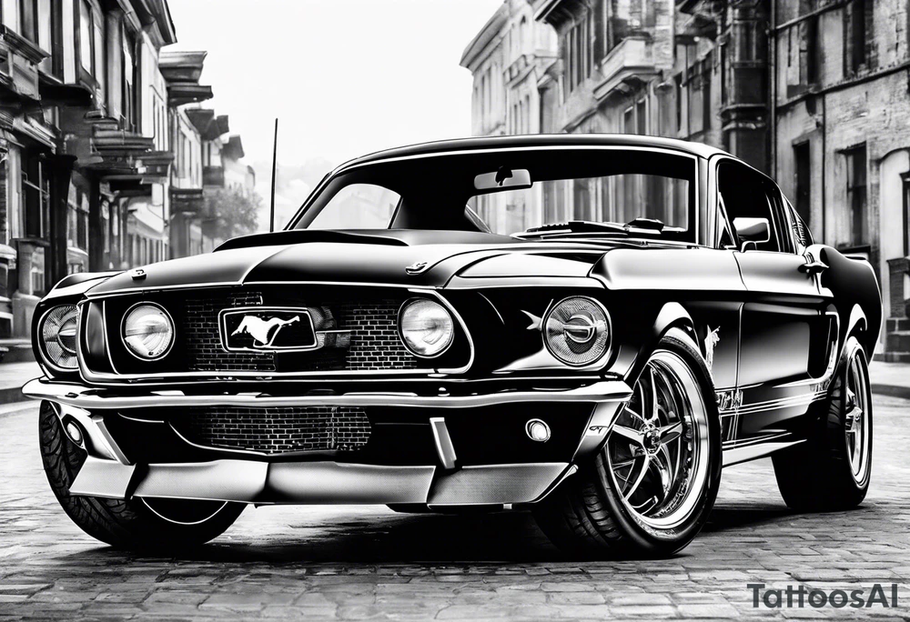 Mustang car tattoo idea