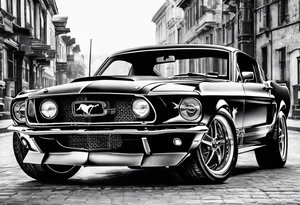 Mustang car tattoo idea