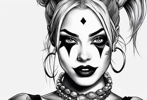 Harley quinn eyes tattoo idea