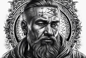 Old Russian prison style wounded prisoner tattoo idea
