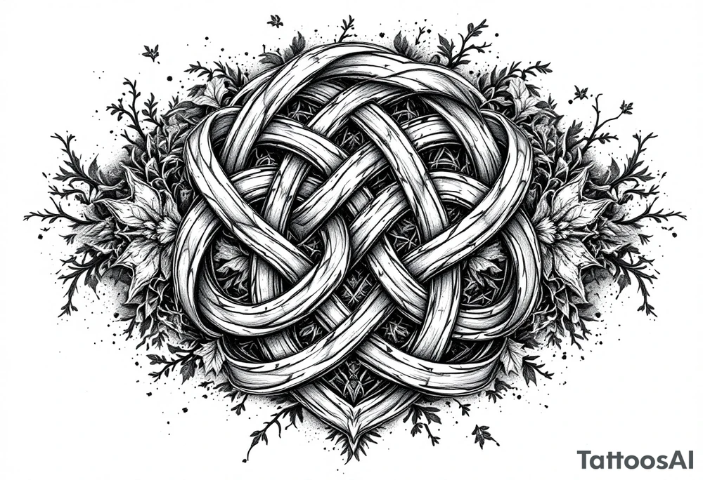 an irish inspired celtic knot piece tattoo idea