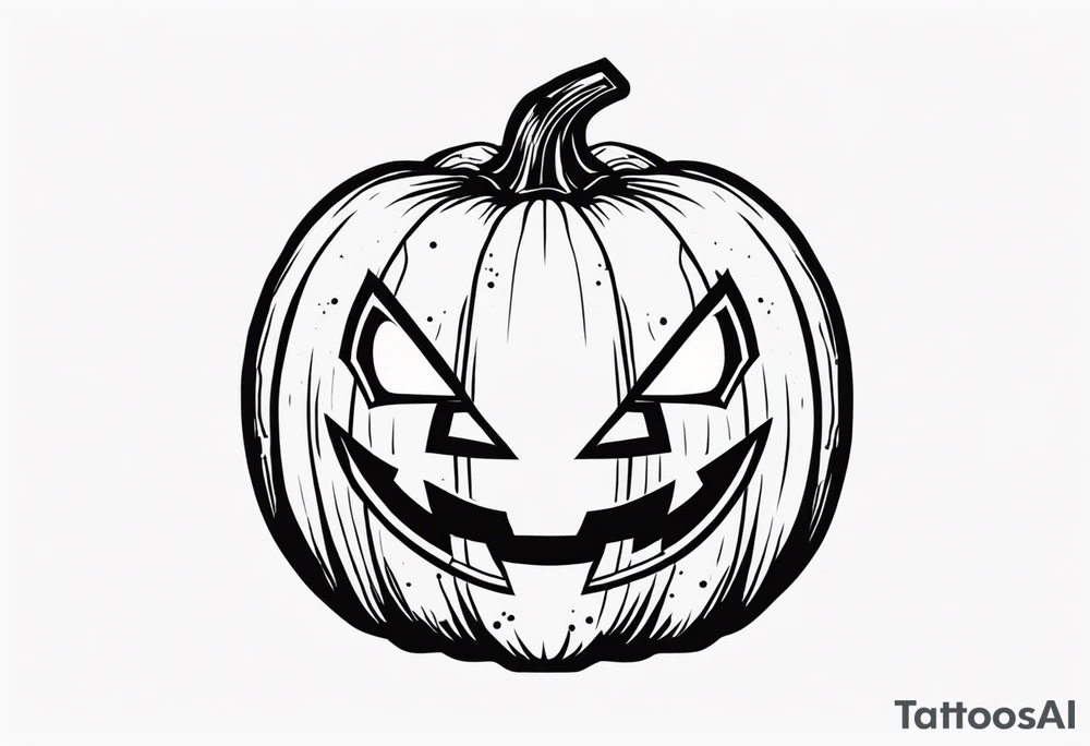 pumpkin halloween tattoo idea