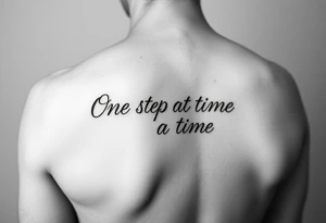 One step at a time 
saying in one line tattoo idea