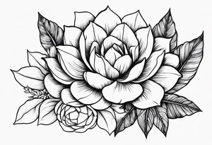 Western floral and succulent forearm sleeve tattoo idea