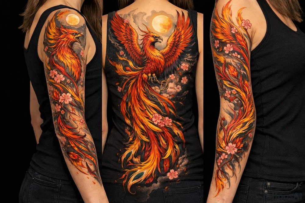A phoenix tattoo idea