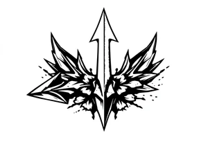 create an arrow that look down tattoo idea
