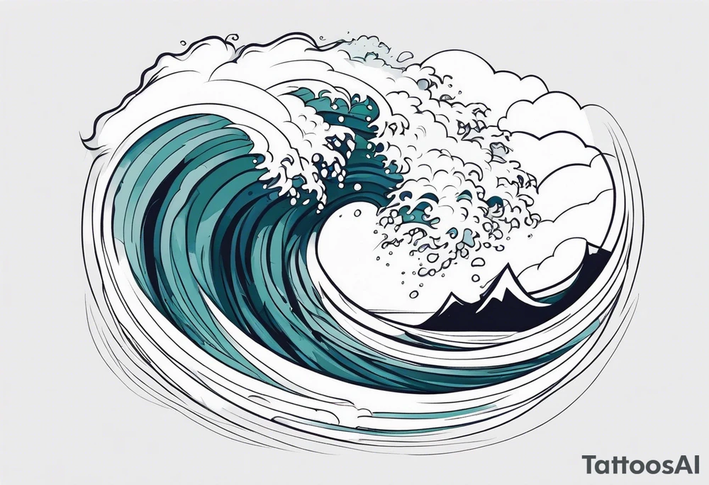 discipline and consistency sea storm tattoo idea