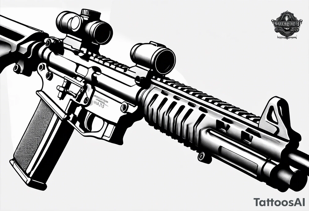 m4 rifle tattoo idea
