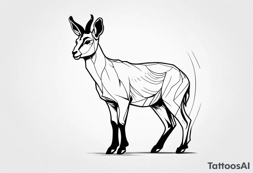 Half Goat half kangroo tattoo idea