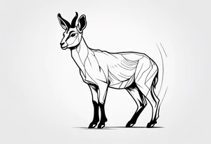 Half Goat half kangroo tattoo idea