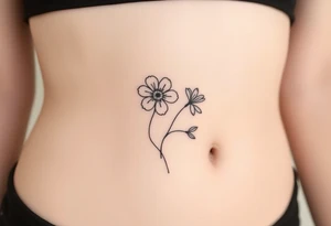 both january birth flowers that are dainty and fine line and small tattoo idea