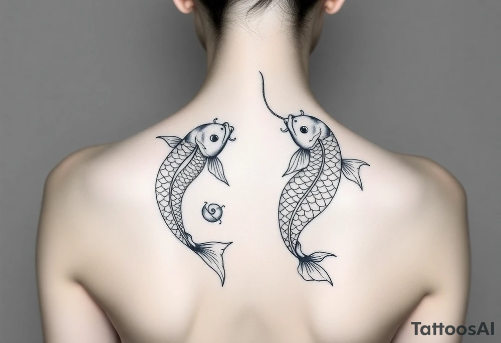 Koi fish and dragon tattoo idea