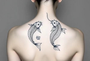 Koi fish and dragon tattoo idea