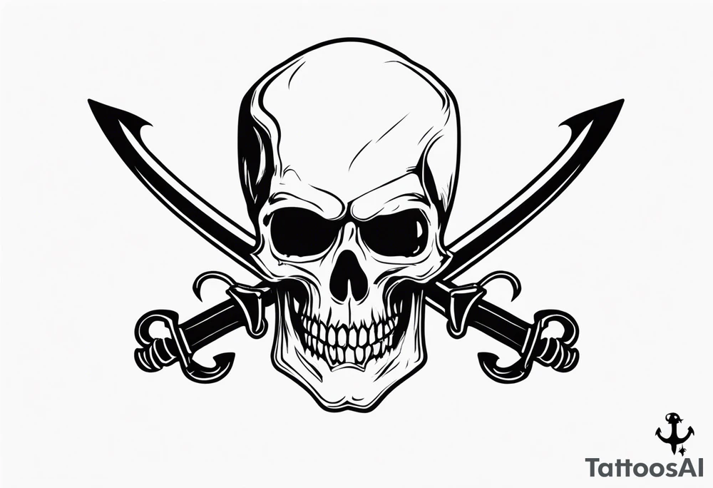 Pirate Olivier Levasseur dit  la Buse 3cm par 3cm tattoo idea