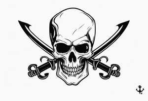 Pirate Olivier Levasseur dit  la Buse 3cm par 3cm tattoo idea