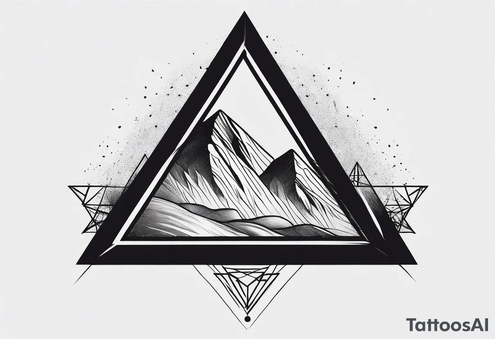 A triangle with nothing inside of it tattoo idea