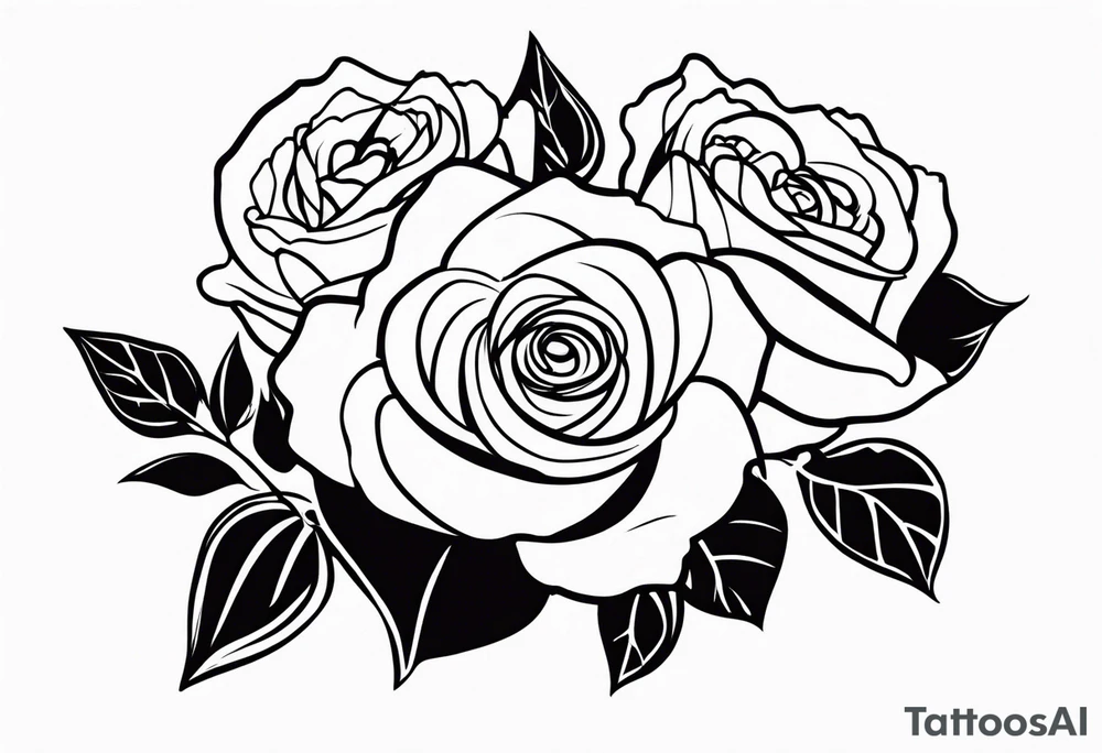 ROSE BOUQUE tattoo idea