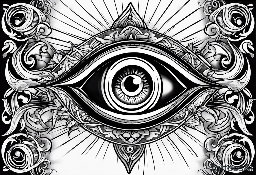 mystic eye tattoo idea