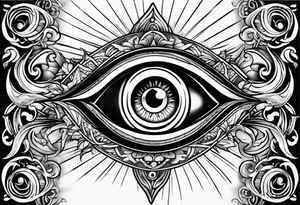 mystic eye tattoo idea