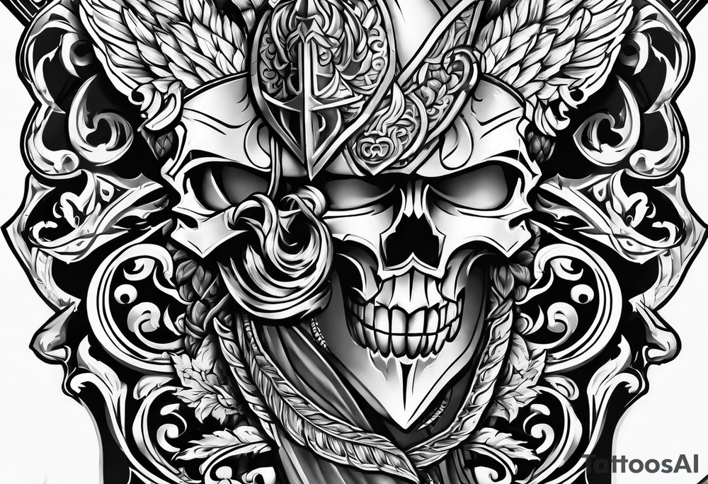 Gladiator shin armor tattoo idea