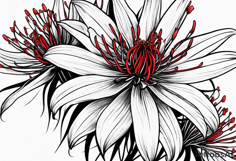 Red spider lilies for a forearm tattoo tattoo idea