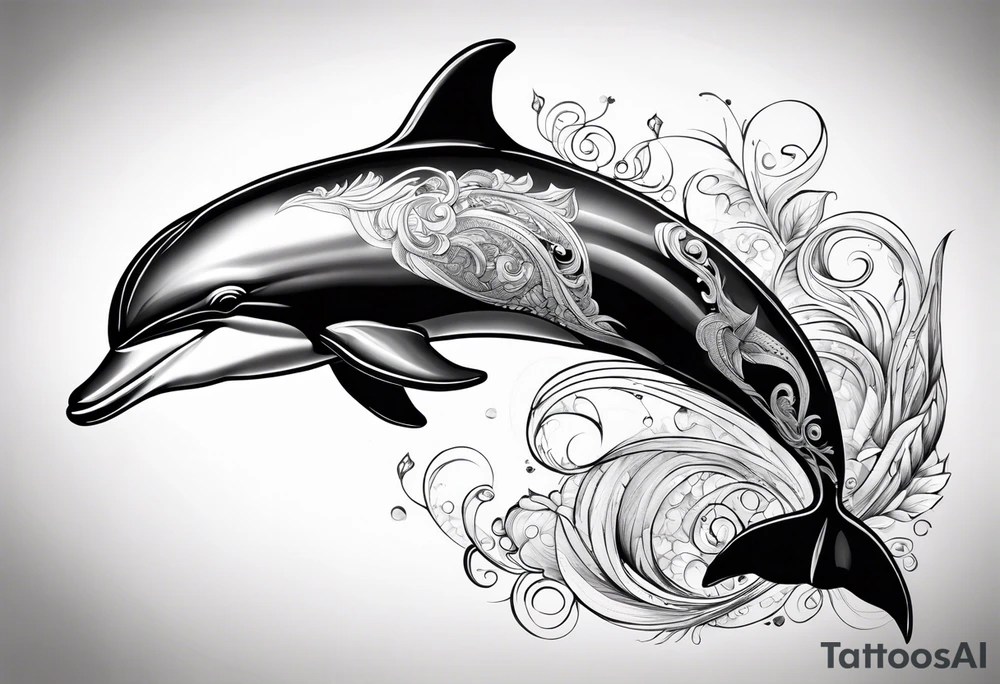 Handicap dolphin tattoo idea