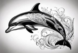Handicap dolphin tattoo idea