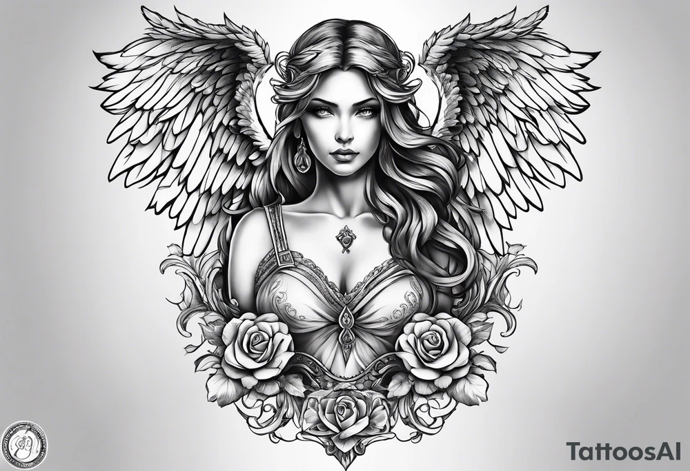 Angel from hell tattoo idea