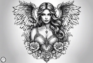 Angel from hell tattoo idea