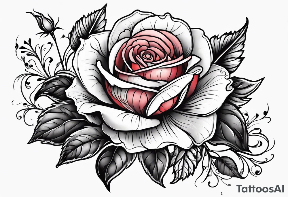 animal flower rose, sunflower, tattoo idea