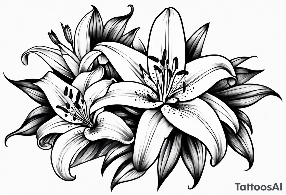 Small lily tattoo idea
