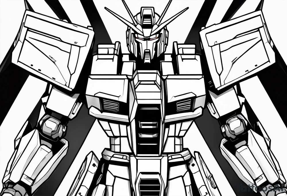 Gundam 3d tattoo idea