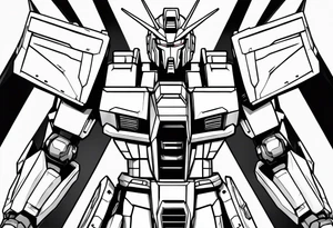 Gundam 3d tattoo idea