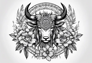 Native american,taurus, gemini, crab, flowers, dream catcher, tattoo idea