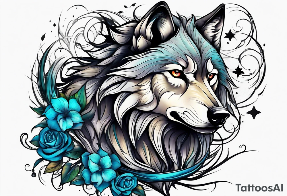 Wolf tattoo idea
