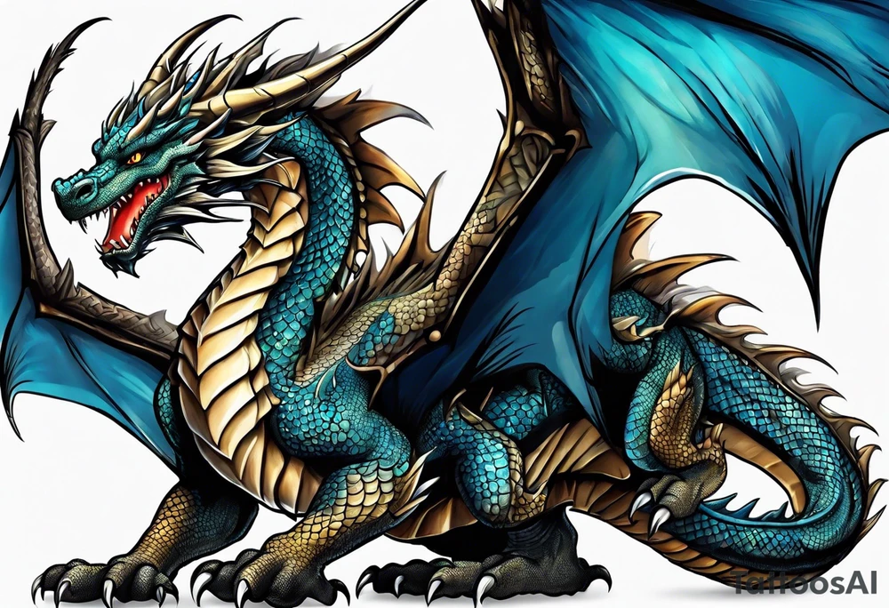 Eragon dragon tattoo idea | TattoosAI