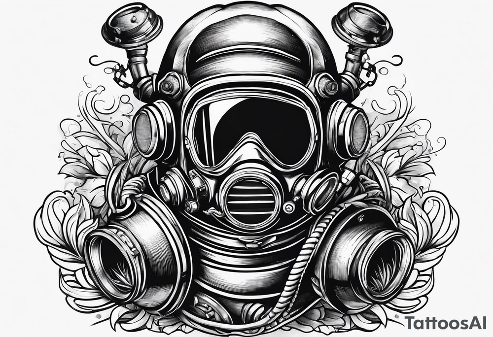 Old school diver tattoo idea