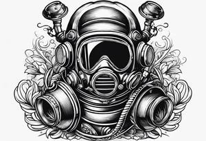 Old school diver tattoo idea