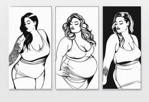 Plus size woman tattoo idea