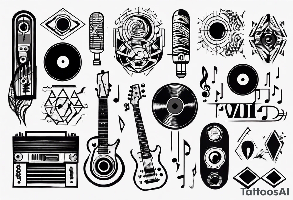 music sound tattoo idea