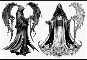 grim reaper with numbers 426 tattoo idea