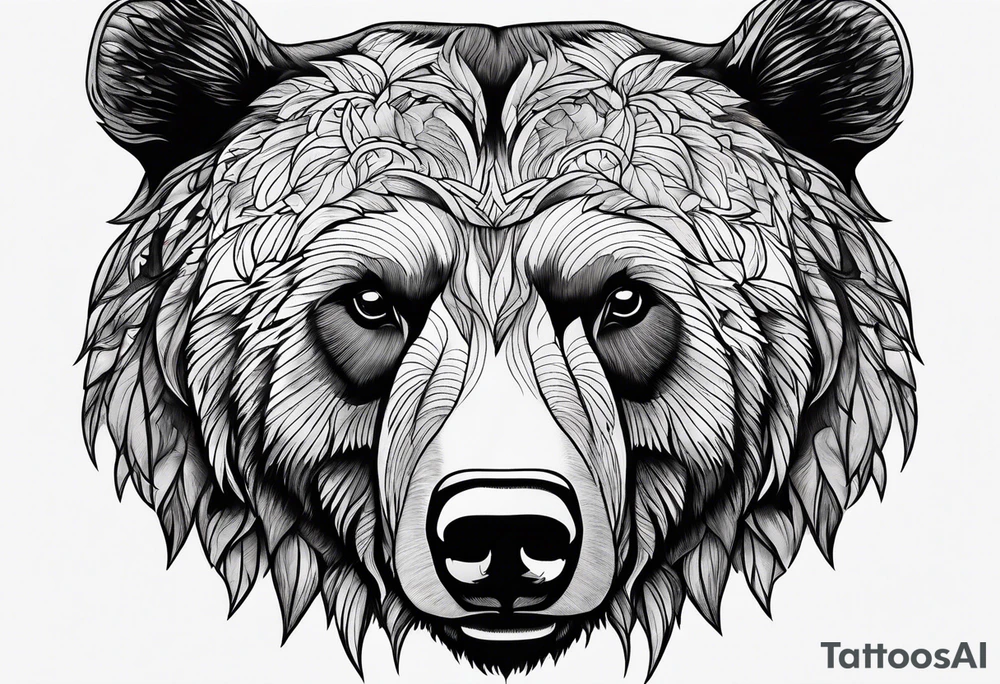 Mighty Grizzly Bear tattoo idea