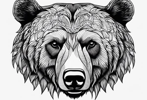 Mighty Grizzly Bear tattoo idea