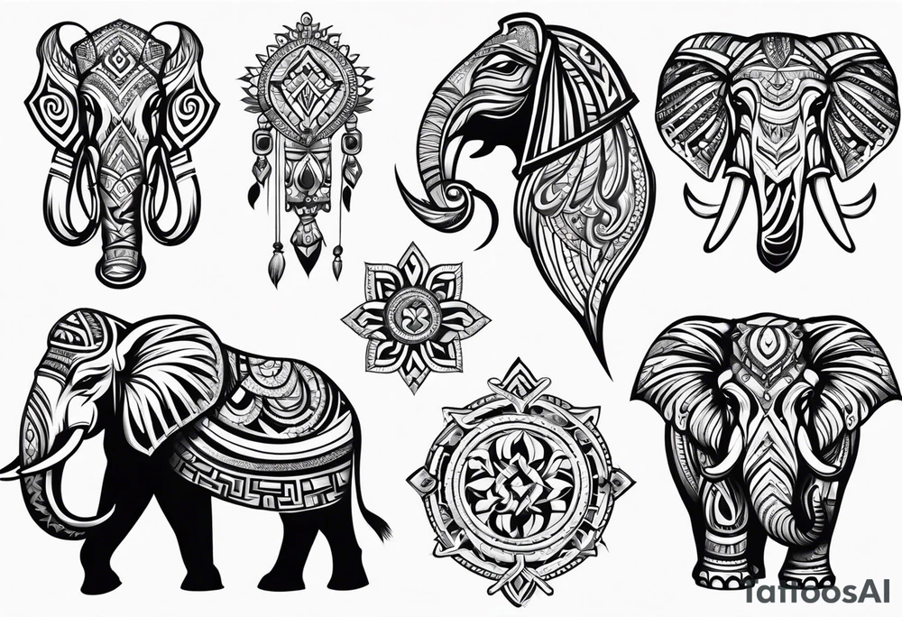 mammoth tribal tattoo idea