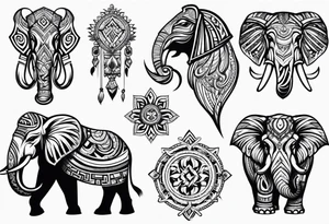 mammoth tribal tattoo idea