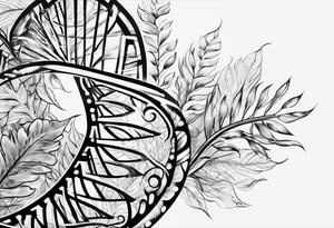 DNA helix made from root.
add leaf tattoo idea