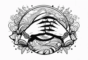Strong hands holding world tattoo idea