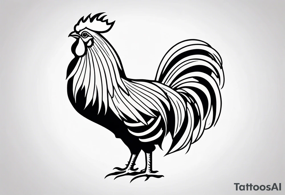 rooster tattoo idea